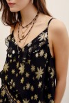 TOP FRILLS JACQUARD Negro