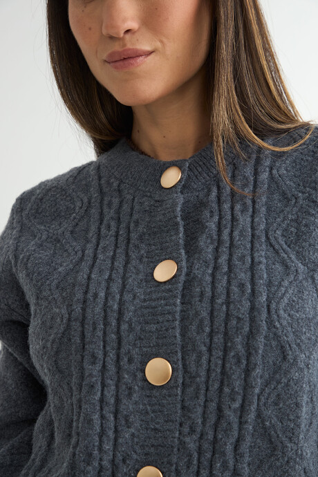 CARDIGAN PALMA GRIS