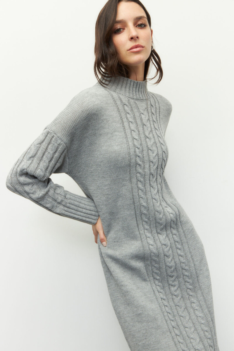 VESTIDO JEX Gris Melange