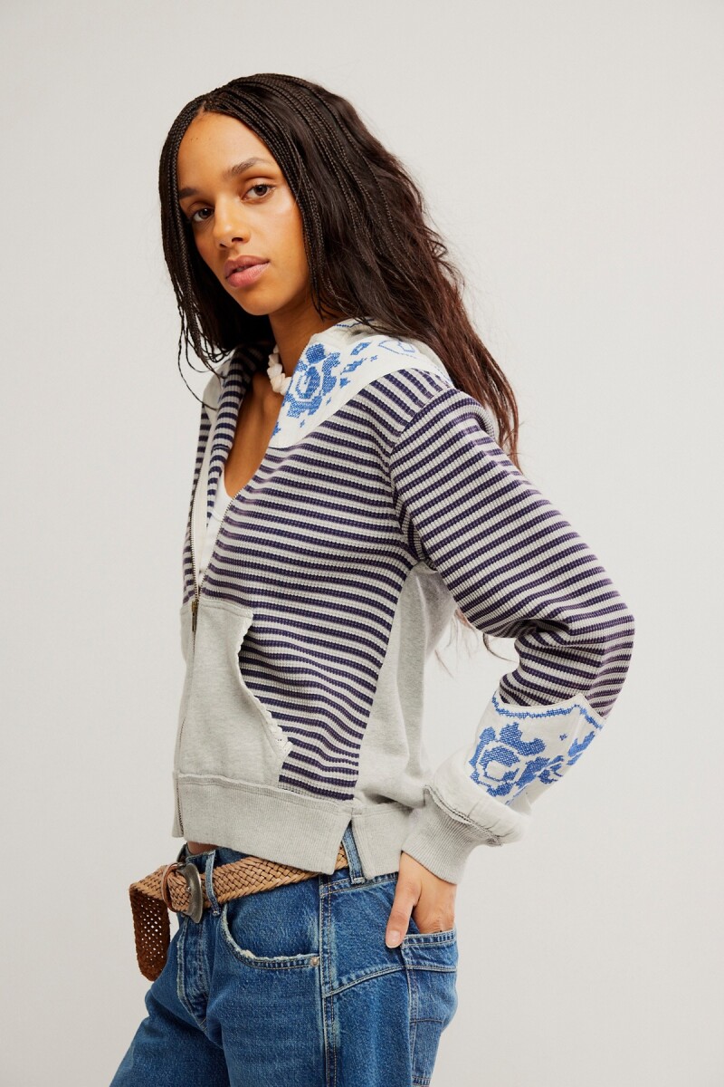 BUZO ZIP LYDIA Gris