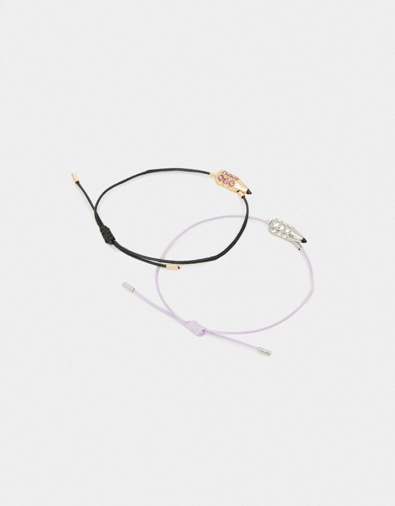 Pulseras Flexibles Sets Back to school Set De Pulseras Flexibles Dijes Lapices - Dorado