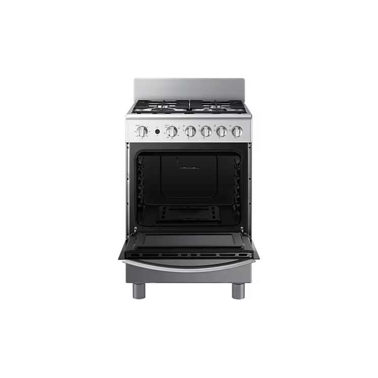 Cocina a gas Samsung Cocina con 4 Quemadores con Quemador Rápido Silver