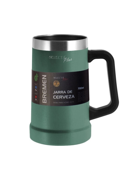 JARRA CERVEZA 700ML DOBLE PARED VERDE JARRA CERVEZA 700ML DOBLE PARED VERDE