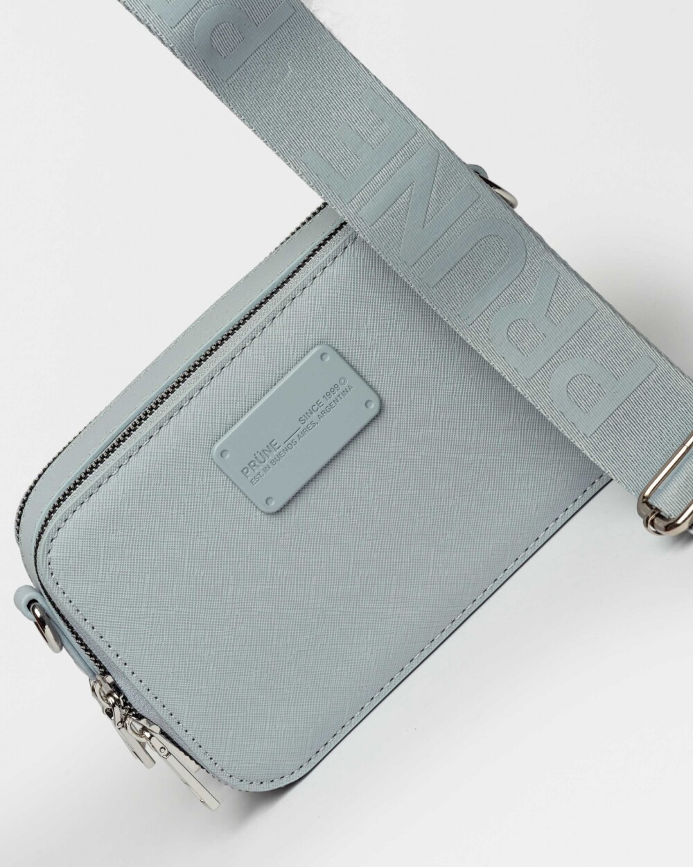 Mini bag New Penny en efecto cuero Celeste