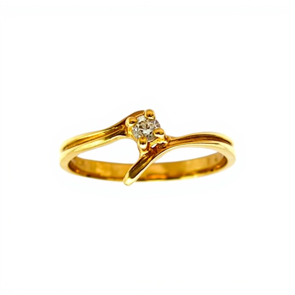 Anillo-Oro bajo-Piedra Zirconia-AN8049 conpiedra