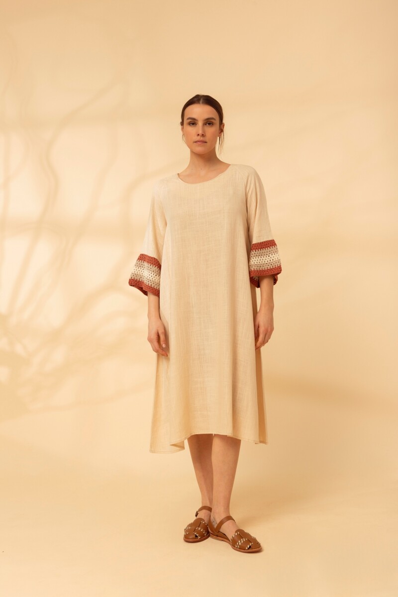 TUNICA JAPAN CROCHET - Beige 