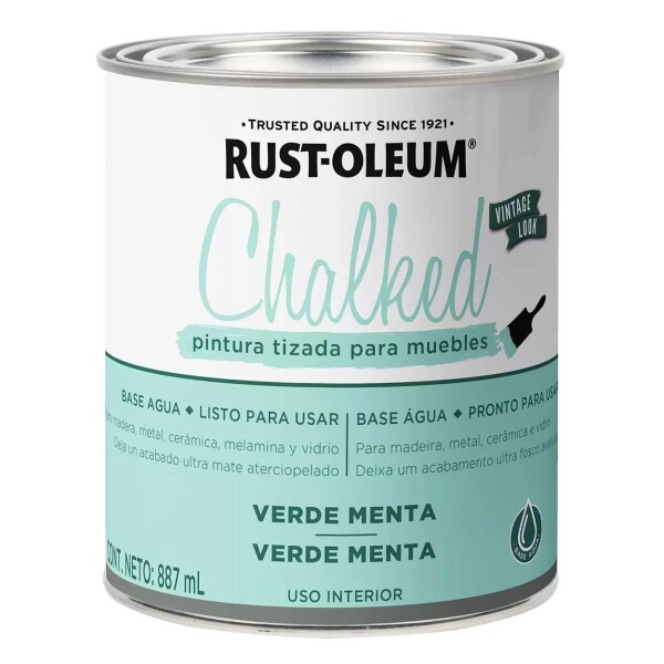 Esmalte Tizado Chalked 0.9L Rust-Oleum Verde Menta