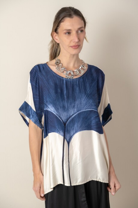 BLUSA HOJA Azul