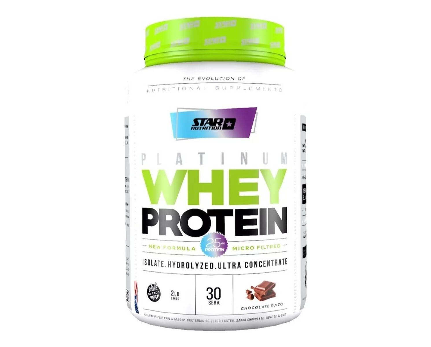 Whey Protein Premium 2lb Star Nutrition - Chocolate 