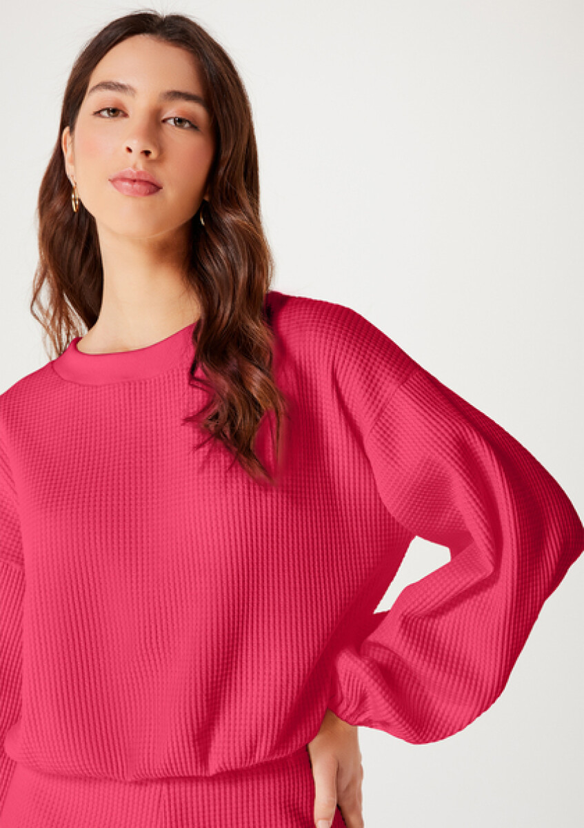 BLUSAO ML FEM - ROSA MEDIO 