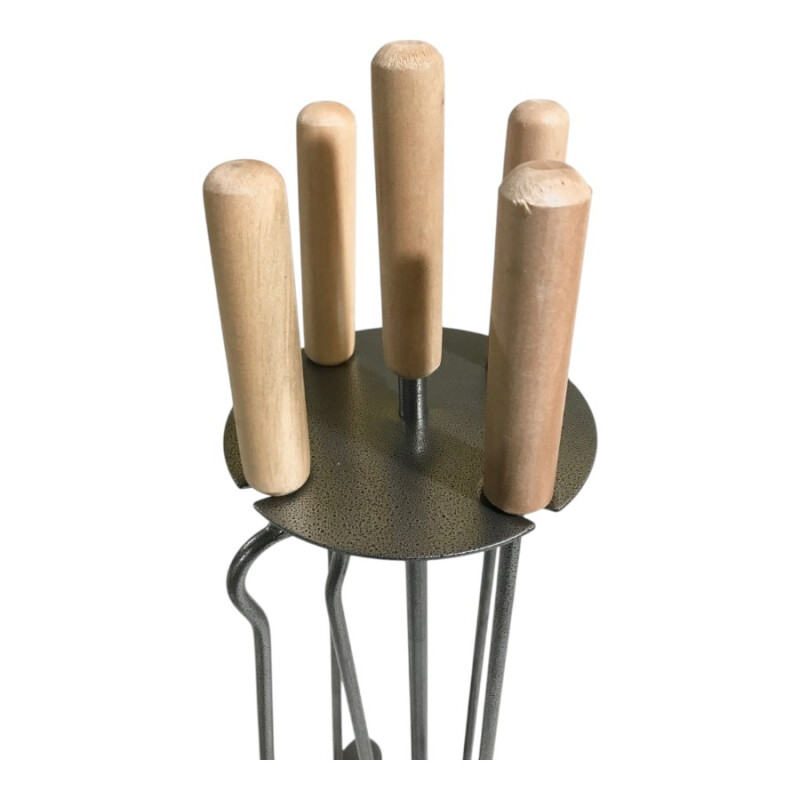 Set 4 Piezas para Estufa Hierro y Madera Set 4 Piezas para Estufa Hierro y Madera