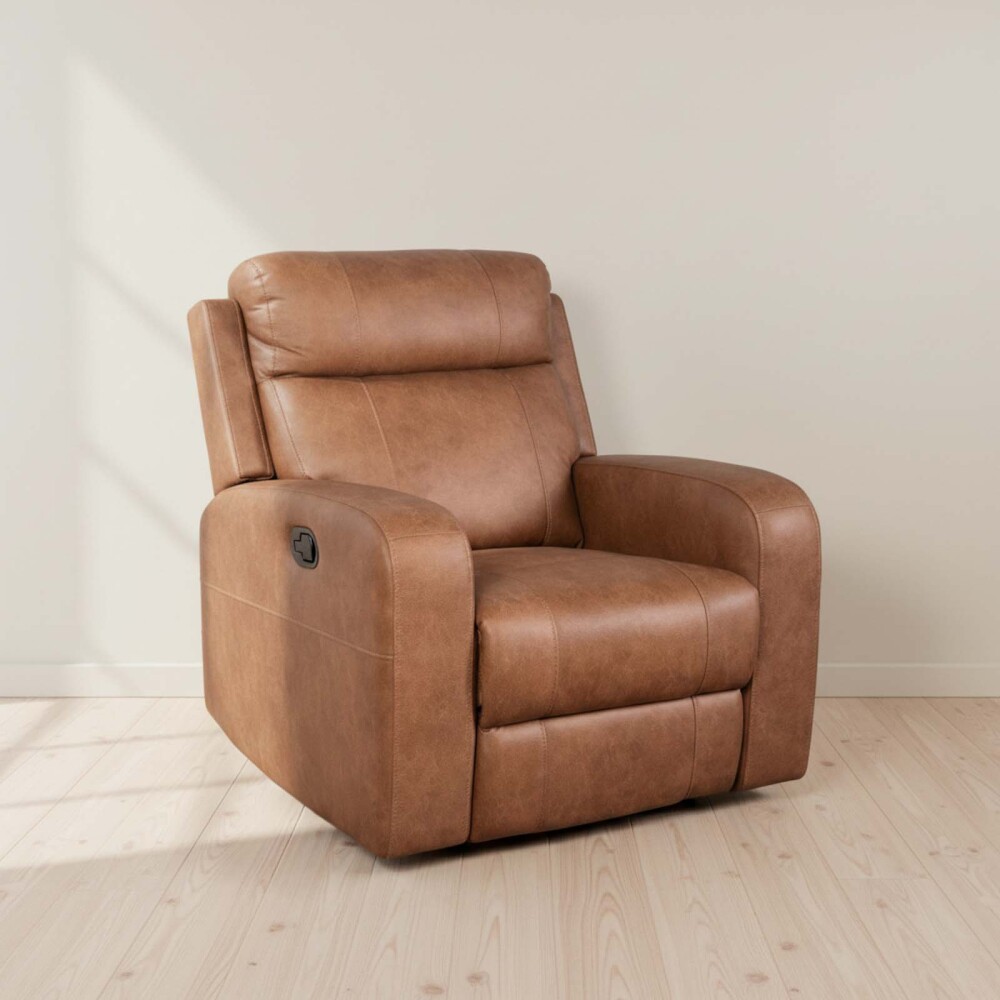 RECLINER MANUAL HAMILTON 1 CUERPO TELA MARRON HAMILTON CAMEL