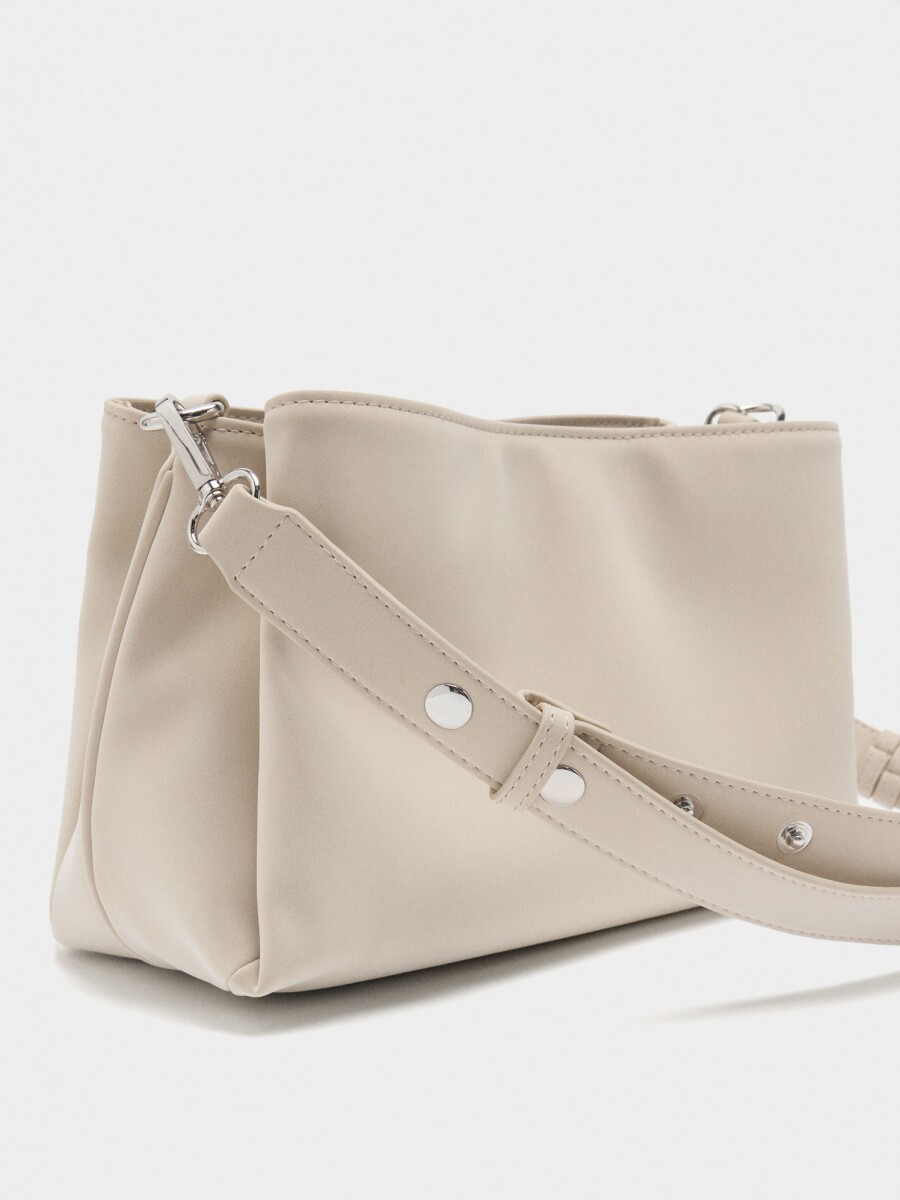 Bolso De Hombro Con Textura Suave crudo