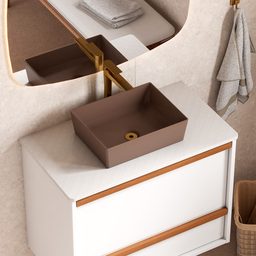 BACHA EN CERÁMICA LINEA MARRÓN Bacha En Cerámica Linea Marrón