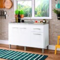 ARMARIO BAJO MESADA 1.20 3 PUERTAS - 1 CAJON - BLANCO ARMARIO BAJO MESADA 1.20 3 PUERTAS - 1 CAJON - BLANCO