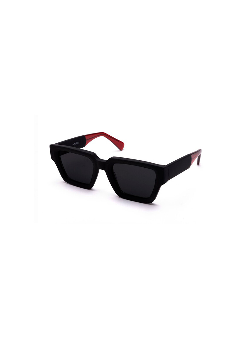 Lentes Tiwi Tokio Rubber Black With Red Tips With Black Lenses (flat+ar)
