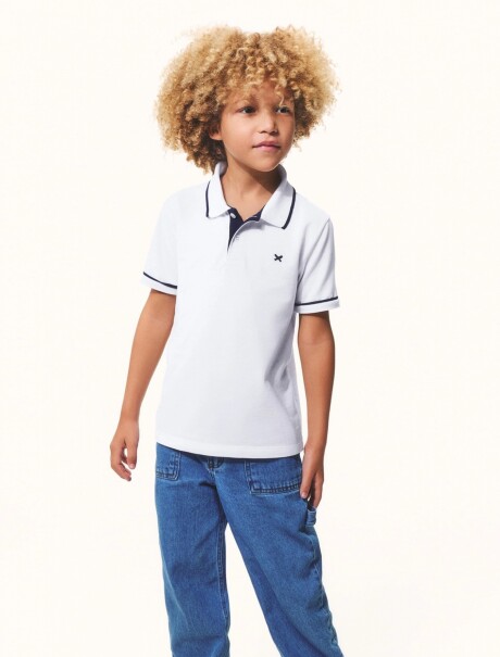 CAMISA DE CUELLO CON ESTAMPADO BLANCO