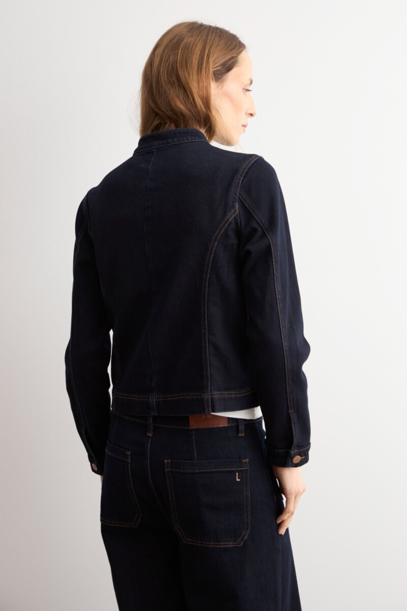 Chaqueta de jean jean oscuro