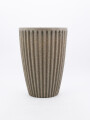 MACETERO CONICO FRIZADO GRIS