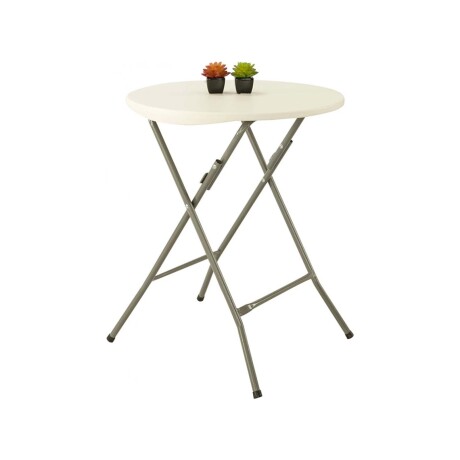 MESA PLEGABLE POLIETILENO-Y-METAL BLANCO HQY60
