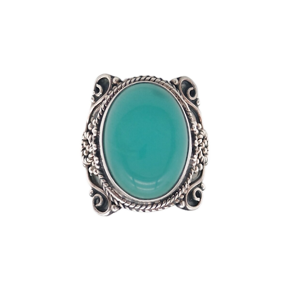 Anillo Oval-Plata 925-Piedra Calcedonia-AN3277 - conpiedra 