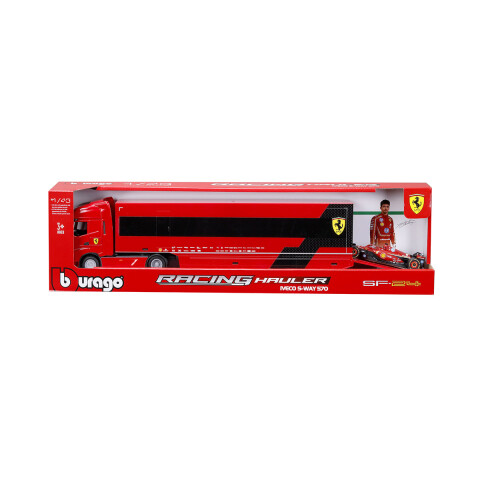 Iveco S-Way 570 Racing Transporte Ferrari Bburago Charles Leclerc U