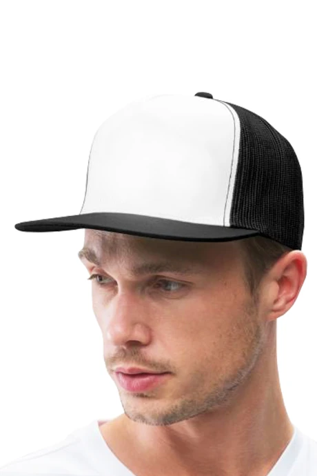 Gorro visera trucker Blanco y Negro