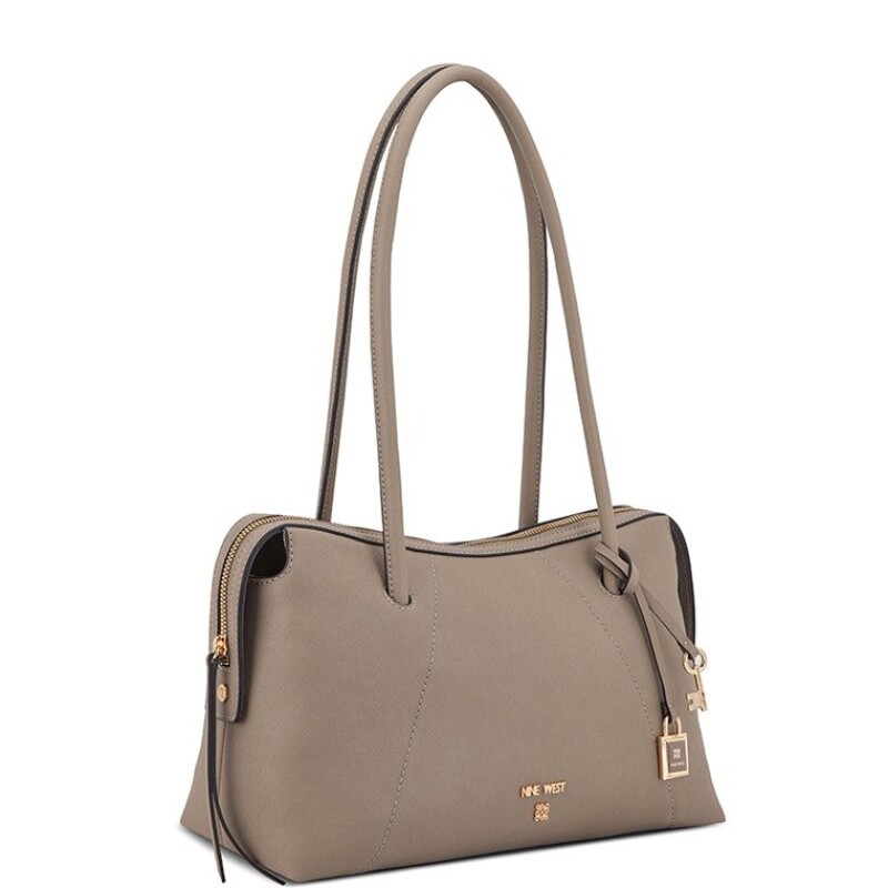 Darika Shoulder Satchel Dark Mushroom