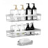 Set de 3 Estante Organizador Accesorio Baño Ducha Jabonera Adhesivo Imback Color Plateado Set de 3 Estante Organizador Accesorio Baño Ducha Jabonera Adhesivo Imback Color Plateado