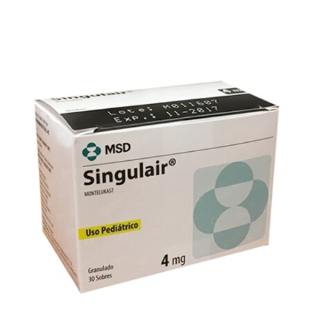 Singulair 4 mg 30 Sobres 2 cajas Singulair 4 mg 30 Sobres 2 cajas