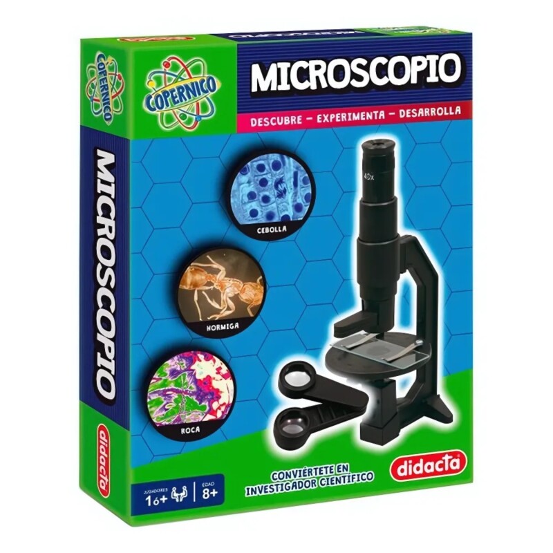 Microscopio funcional de juguete Didacta con accesorios Microscopio funcional de juguete Didacta con accesorios