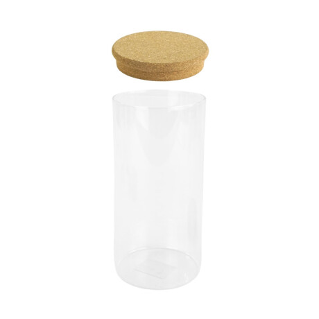 Frasco de vidrio borosilicato cilindrico con tapa tipo corcho Frasco de vidrio borosilicato cilindrico con tapa tipo corcho