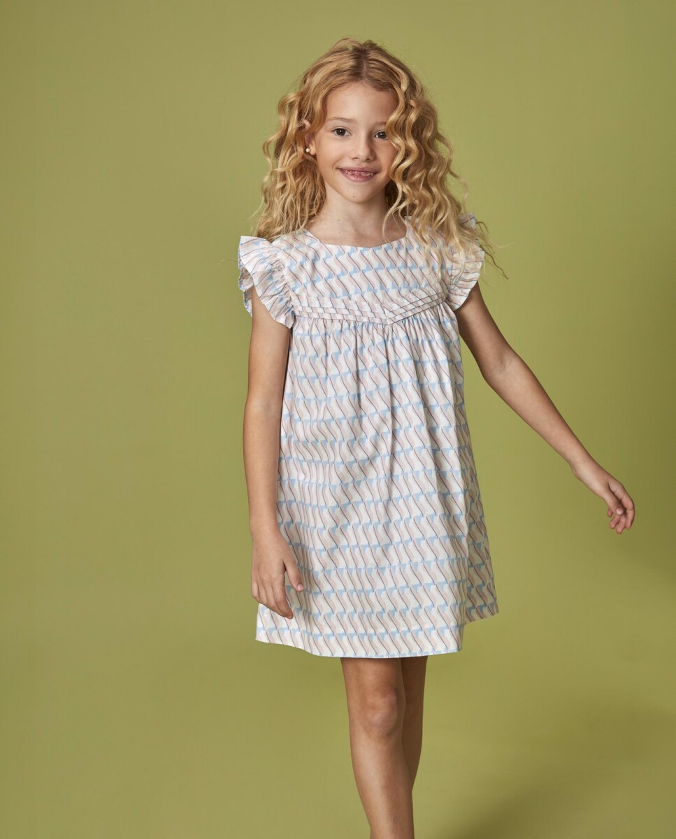 Vestido Estampado Geometrico - Piedra 
