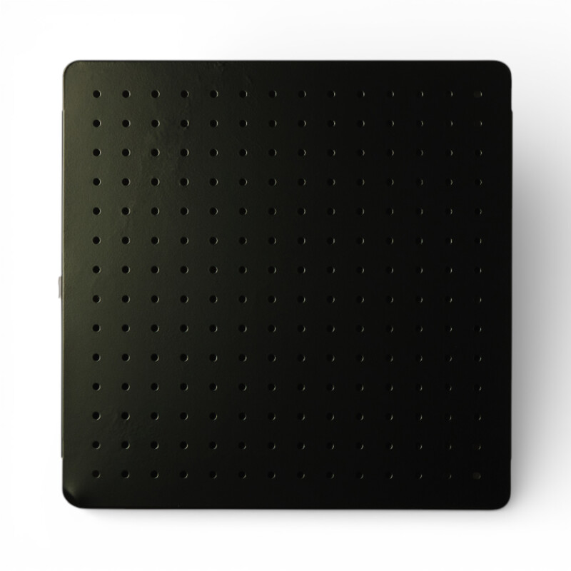 Panel perforado pegboard metálico organizador de pared 40x40 cm – Multiuso para el hogar Negro