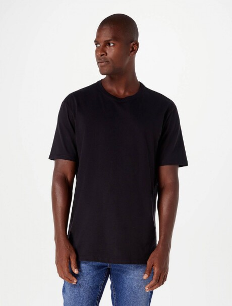 CAMISETA BÁSICA MANGA CORTA NEGRO