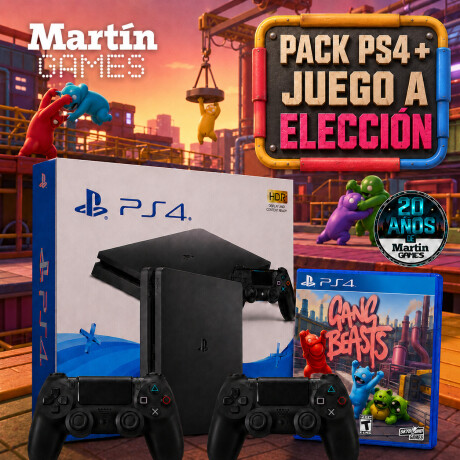 CONSOLA Playstation 4 PS4 SLIM 500 GB RECERTIFICADA + Gang Beasts DIGITAL CONSOLA Playstation 4 PS4 SLIM 500 GB RECERTIFICADA + Gang Beasts DIGITAL