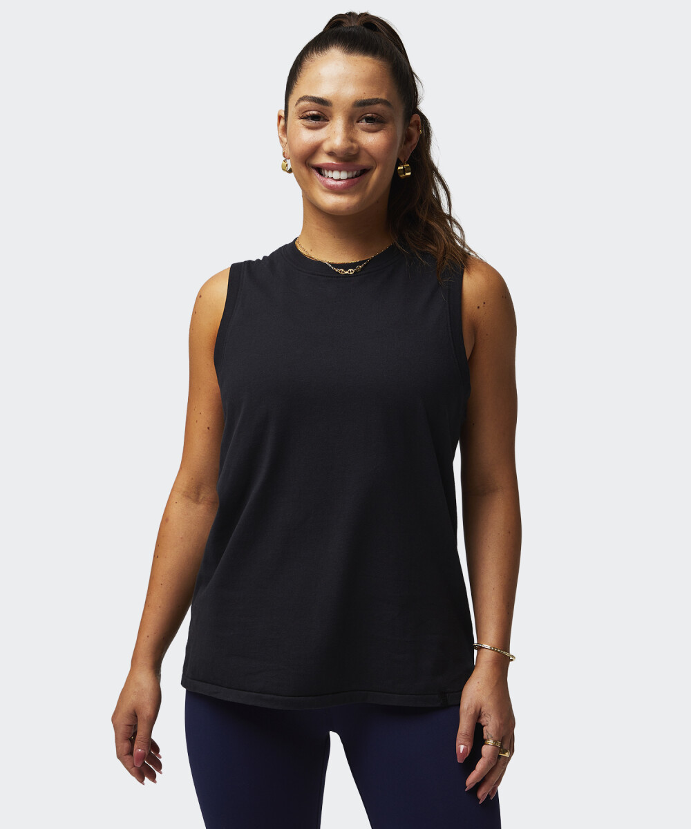 Musculosa Fabletics Cotton - Negro 