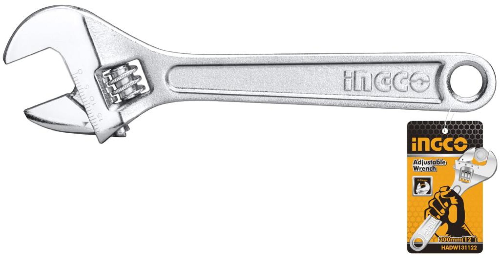 LLAVE FRANCESA AJUSTABLE 6´´(15CM) INGCO HADW131062 ABRE 0 A 19.2MM 