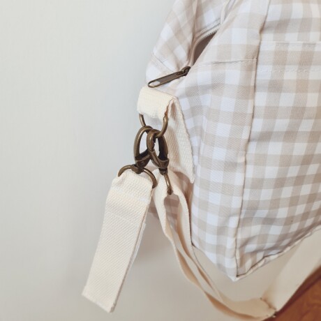 Bolso Midi Vichy Beige