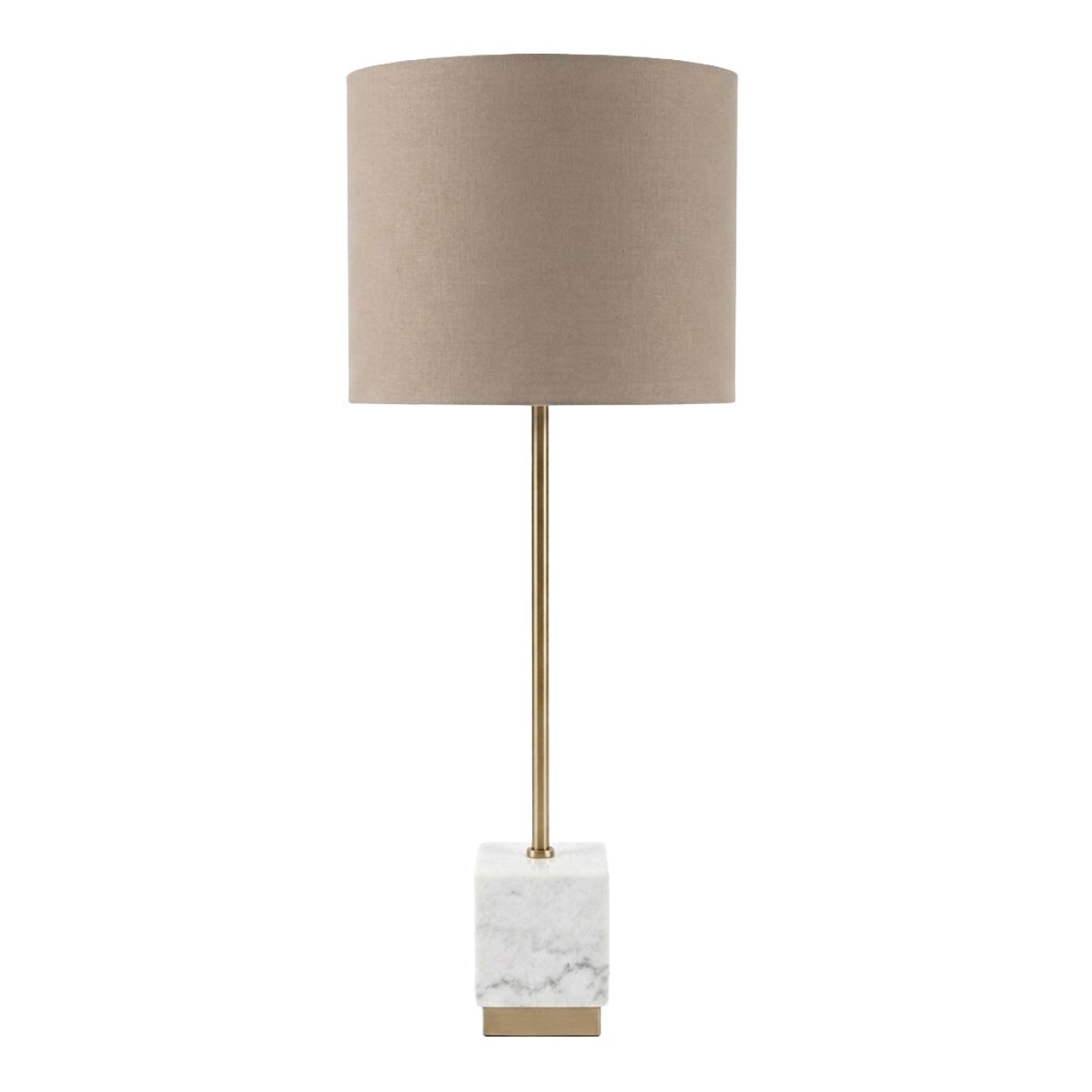 LAMPARA P/MESA BEIGE/BCO/DORADO 