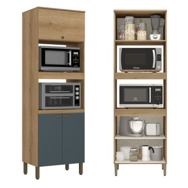 COCINA MODULADA 2,71 MT CAPUCCINO/AZUL - FINESSE COCINA MODULADA 2,71 MT CAPUCCINO/AZUL - FINESSE