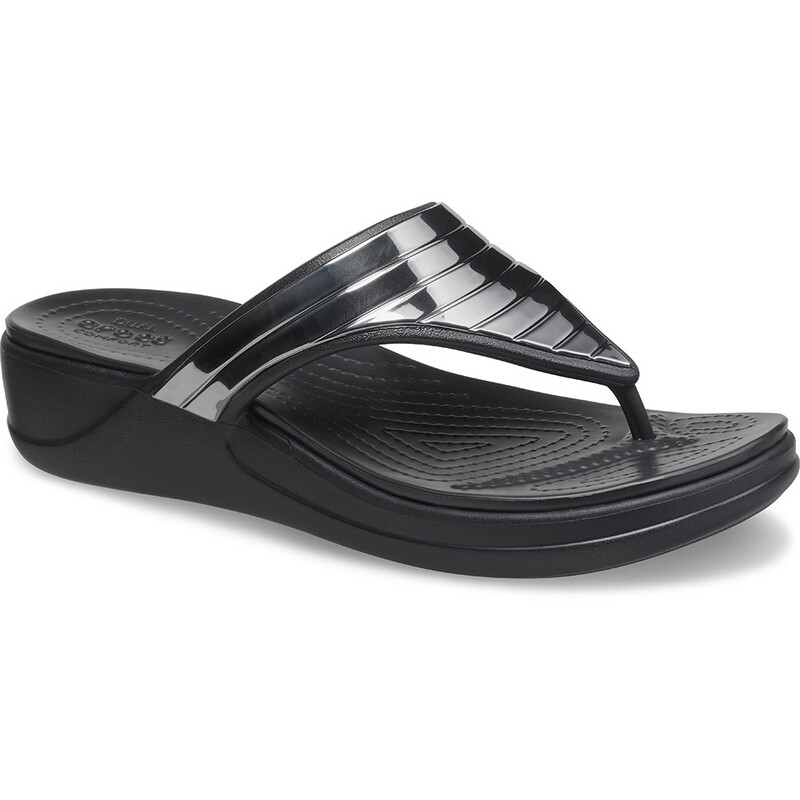 Sandalias Crocs Monterey Metalllic Negro