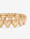 Pulseras Elásticas Metal Pulsera Elástica Corazón - Dorado