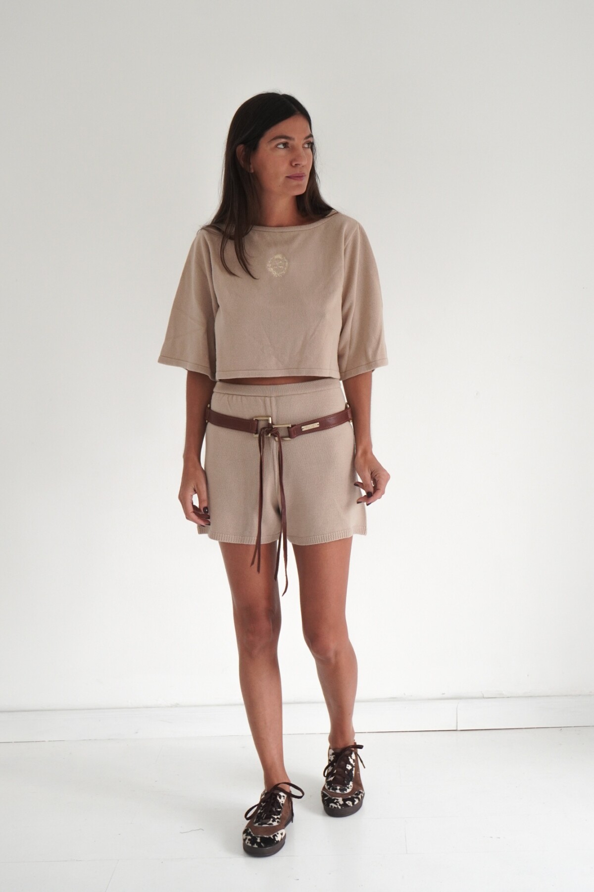 Knit Short Beige