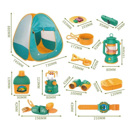 Juego Carpa Infantil De Camping 19pcs Cpg007002