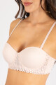 Soutien strapless preformado copa b granate Rosado