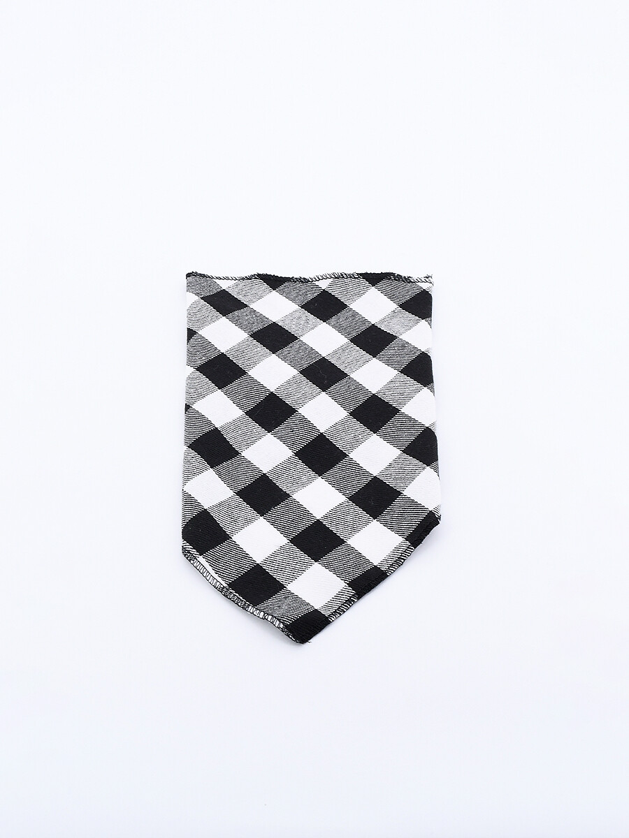 BANDANA MASCOTA CUADROS - NEGRO 