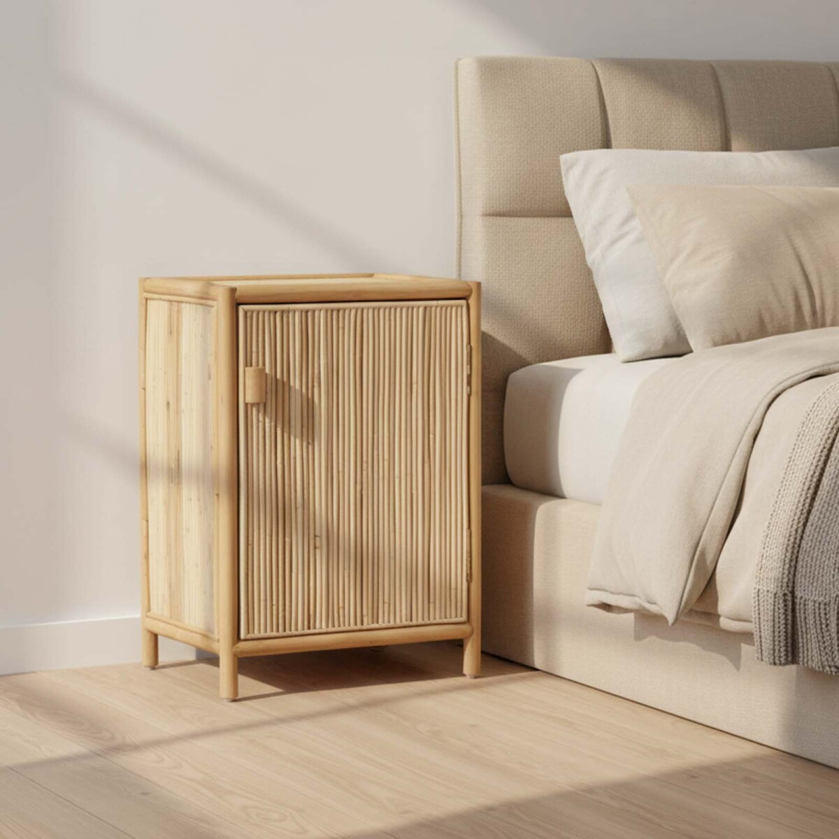 MESA DE LUZ - RATTAN NATURAL-BEIGE VICTORIA 