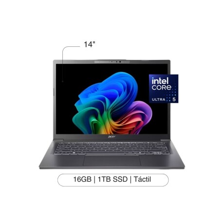 Notebook Acer Aspire 14' AI Touch 1TB / 16GB RAM Intel Core Ultra 5 226V W11 Notebook Acer Aspire 14' AI Touch 1TB / 16GB RAM Intel Core Ultra 5 226V W11