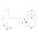 INODORO CON MOCHILA BLANCO BRILLO INCLUYE TAPA DESCARGA A 24CMS BLUETONE CERAMIC 000